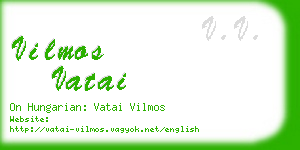 vilmos vatai business card